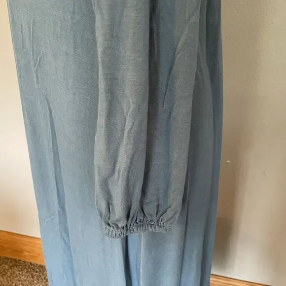 LAKE Pajamas Nightgown XS Oversized Maxi Sleep Blue Soft Comfy Lightweight EUC - Picture 8 of 14